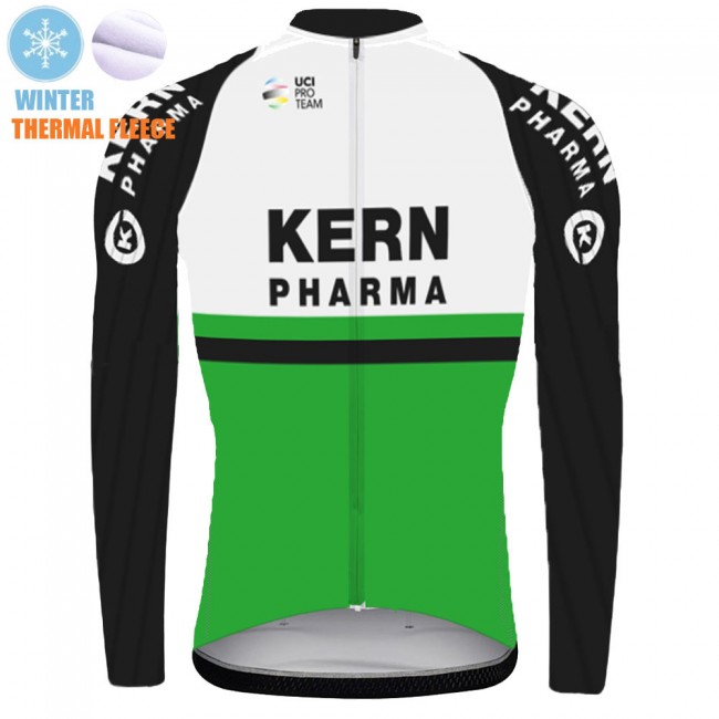 2021 Winter Fleece kern pharma Pro Team Fietsshirt Lange Mouw 991