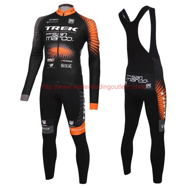 2016 Trek Selle San Marco Set Wielerkleding Wielershirt lange mouw+Lange fietsbroeken Bib 213756
