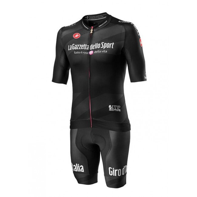 2020 GIRO D-ITALIA Fietskleding Wielershirt Korte Mouw+Korte Fietsbroeken Bib zwart ELGYI