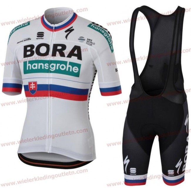 BORA-hansgrohe Slovak champion 2018 Wielerkleding Set Wielershirt Korte Mouw+Fiets Koersbroek 1119w